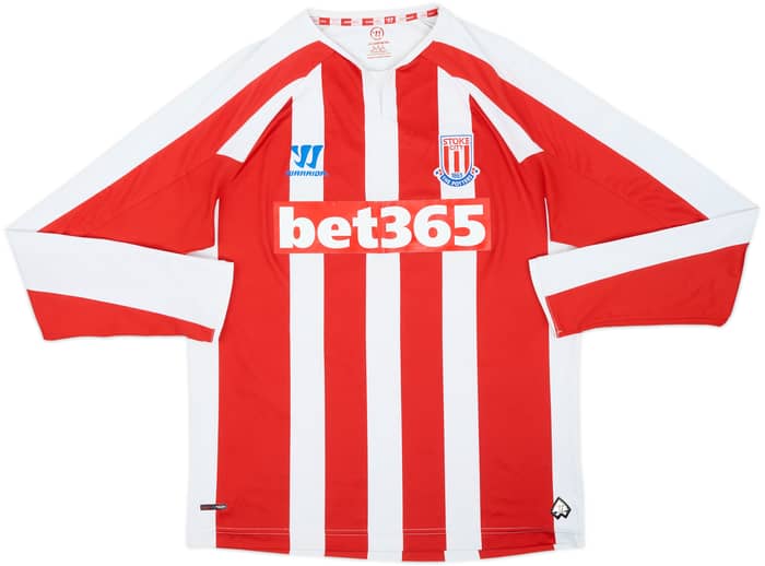 2014-15 Stoke City Home L/S Shirt Crouch #25 - 6/10 - (M)