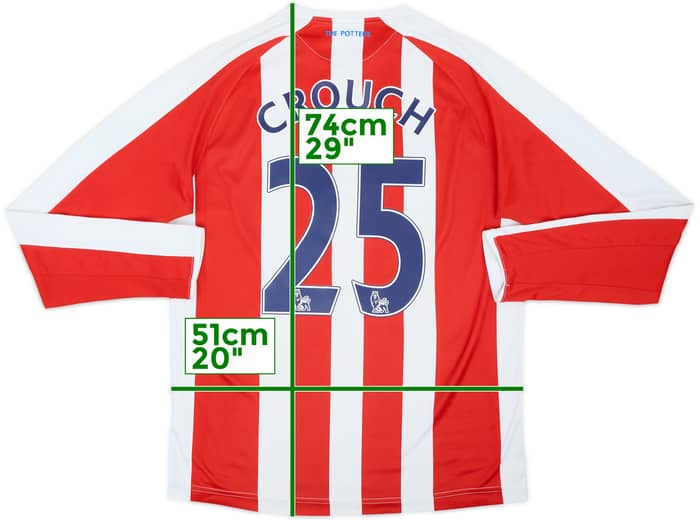2014-15 Stoke City Home L/S Shirt Crouch #25 - 6/10 - (M)