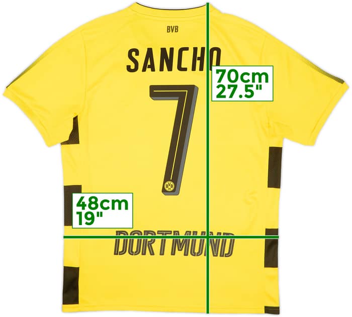 2017-18 Borussia Dortmund Camiseta Local Sancho #7 - 9/10 - (M)
