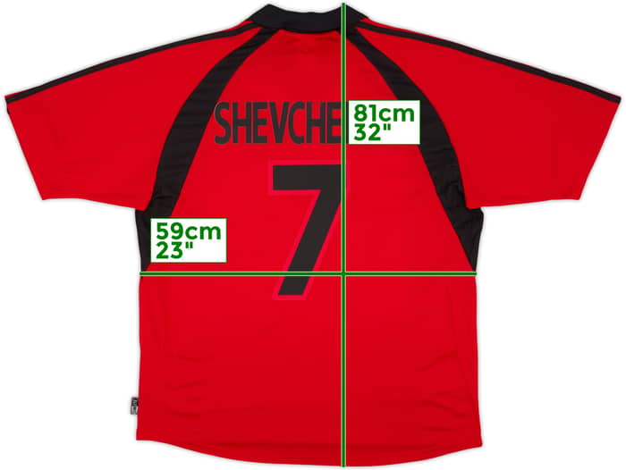 Camiseta de la tercera equipación del AC Milan 2001-02 Shevchenko #7 (XL)