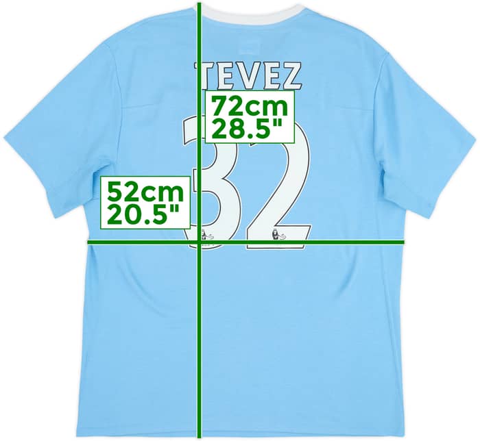 2009-10 Manchester City Home Shirt Tevez #32 - 6/10 - (L)