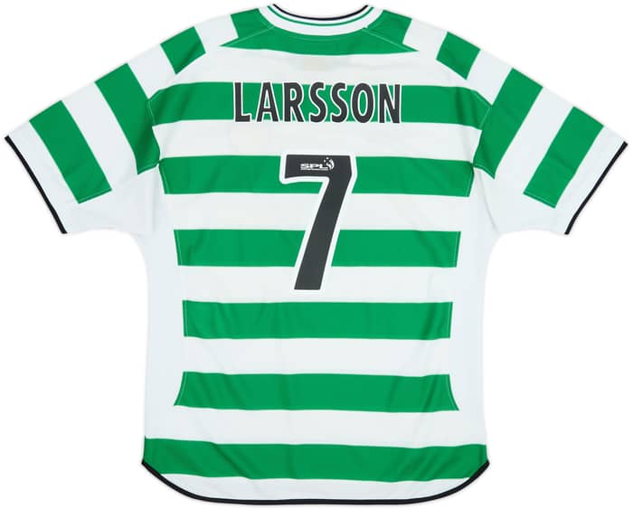 2001-03 Celtic Home Shirt Larsson #7 - 7/10 - (L)