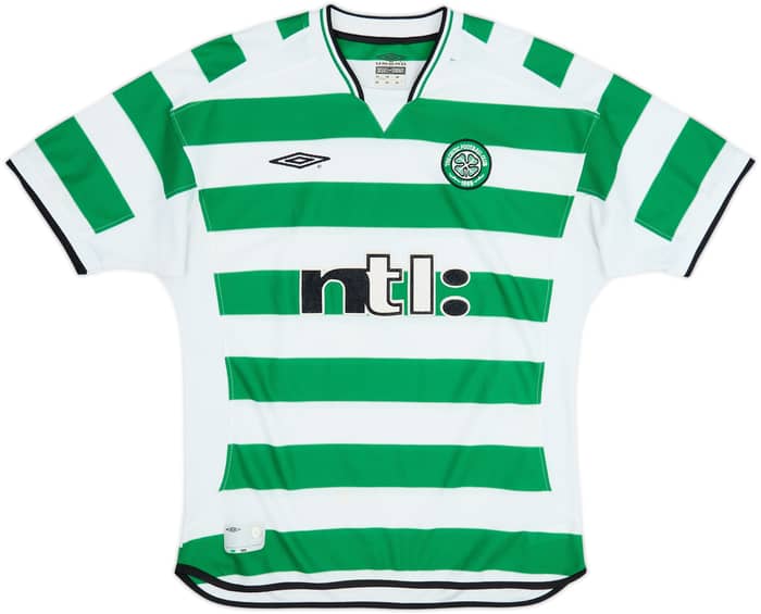 2001-03 Celtic Home Shirt Larsson #7 - 7/10 - (L)