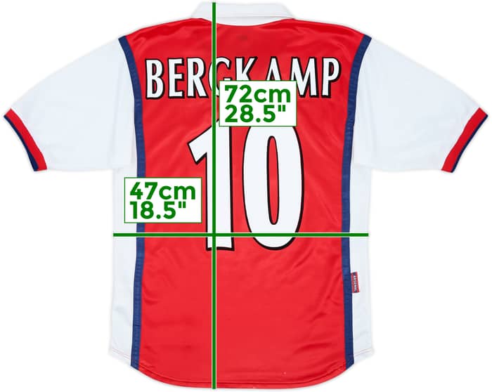 1998-99 Arsenal Home Shirt Bergkamp #10 - 8/10 - (XL.Boys)