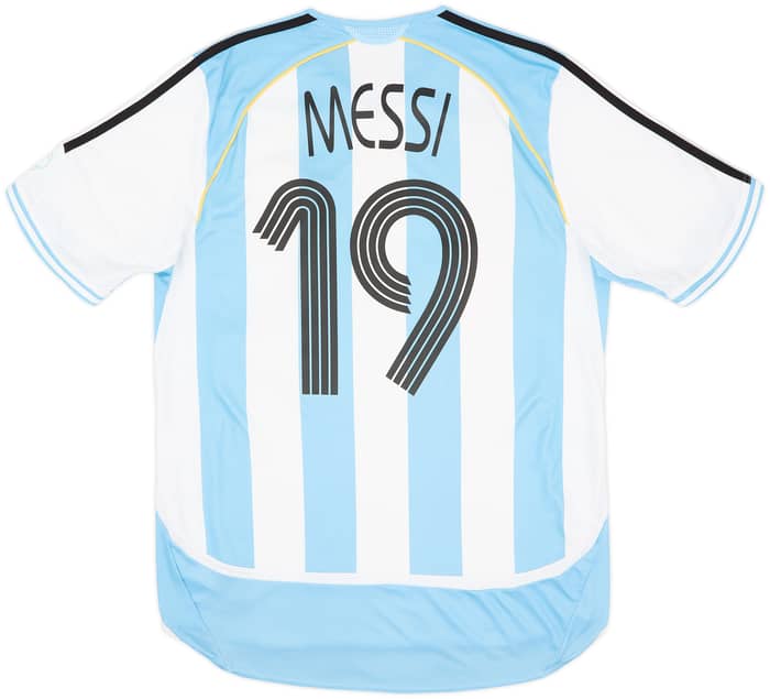 2005-07 Argentina Home Shirt Messi #19 - 8/10 - (M)