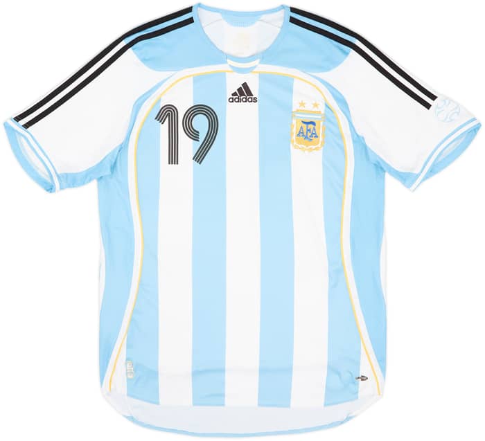 2005-07 Argentina Home Shirt Messi #19 - 8/10 - (M)