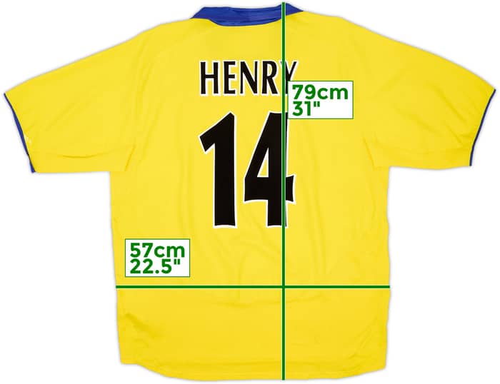 2003-05 Arsenal Away Shirt Henry #14 - 8/10 - (XL)