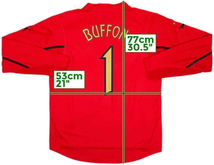 2003-04 Italy GK Shirt Buffon #1 - 8/10 - (L)