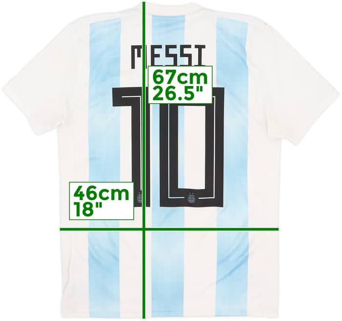2018-19 Argentina Home Shirt Messi #10 - 6/10 - (S)