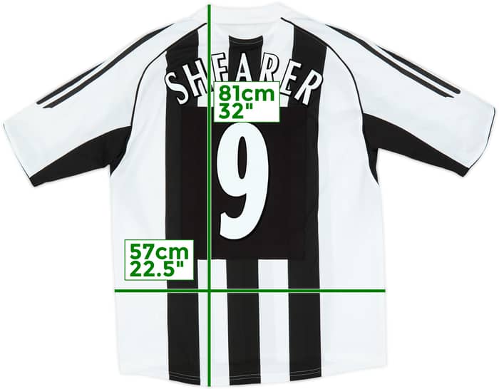 2005-07 Newcastle Home Shirt Shearer #9 - 8/10 - (L)