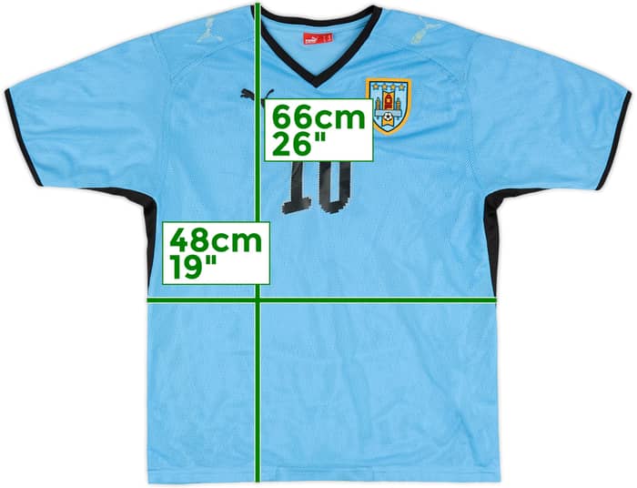 2008-10 Uruguay Home Shirt #10 (Forlan) - 5/10 - (XL.Boys)