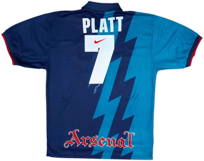 1995-96 Arsenal Away Shirt Platt #7 - 5/10 - (XL)