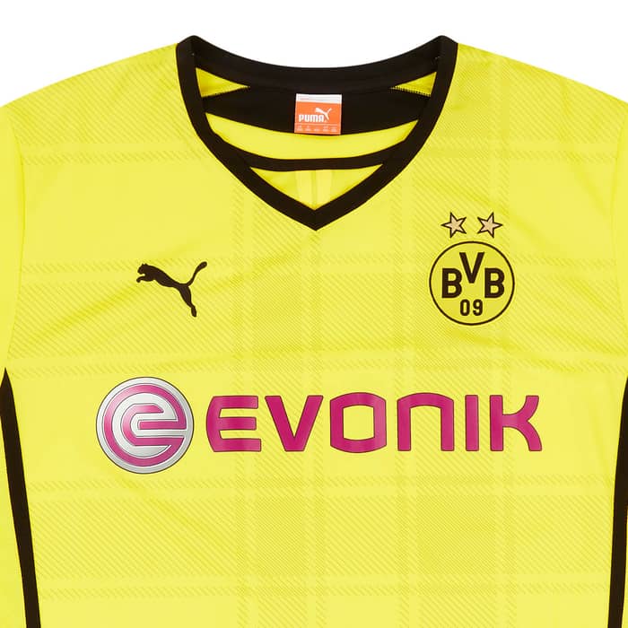 2013-14 Borussia Dortmund Home L/S Shirt - 8/10 - (XXL)