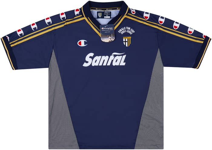 2001-02 Parma 'Signed' Coppa Italia Final Away Shirt *New w/Defects* XL