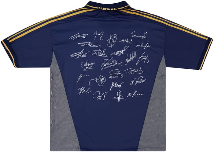2001-02 Parma 'Signed' Coppa Italia Final Away Shirt *New w/Defects* XL