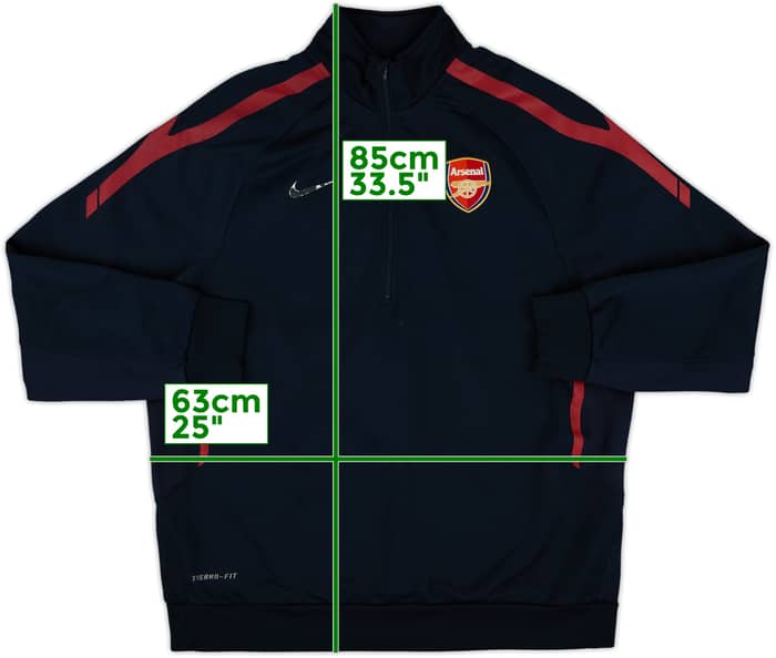 2010-11 Arsenal Nike 1/2 Zip Track Jacket - 4/10 - (XXL)