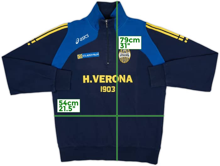 2007-08 Hellas Verona Asics 1/4 Zip Drill Top - 6/10 - (L)