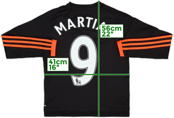 2015-16 Manchester United Third L/S Shirt Martial #9 - 8/10 - (M.Boys)