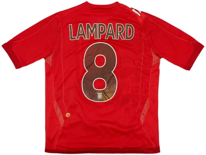 2006-08 England Away Shirt Lampard #8 - 6/10 - (XL.Boys)