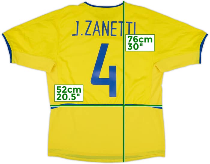 2002-03 Inter Milan Third Shirt Zanetti #4 - 8/10 - (L)