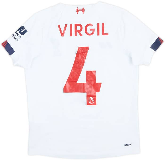 2019-20 Liverpool Away Shirt Virgil #4 - 4/10 - (M.Boys)