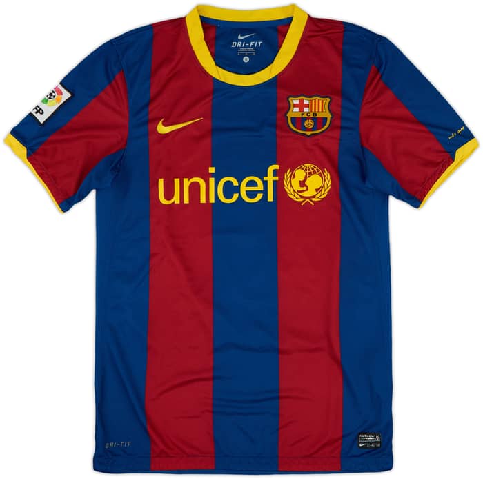 2010-11 Barcelona Home Shirt David Villa #7 - 9/10 - (S)