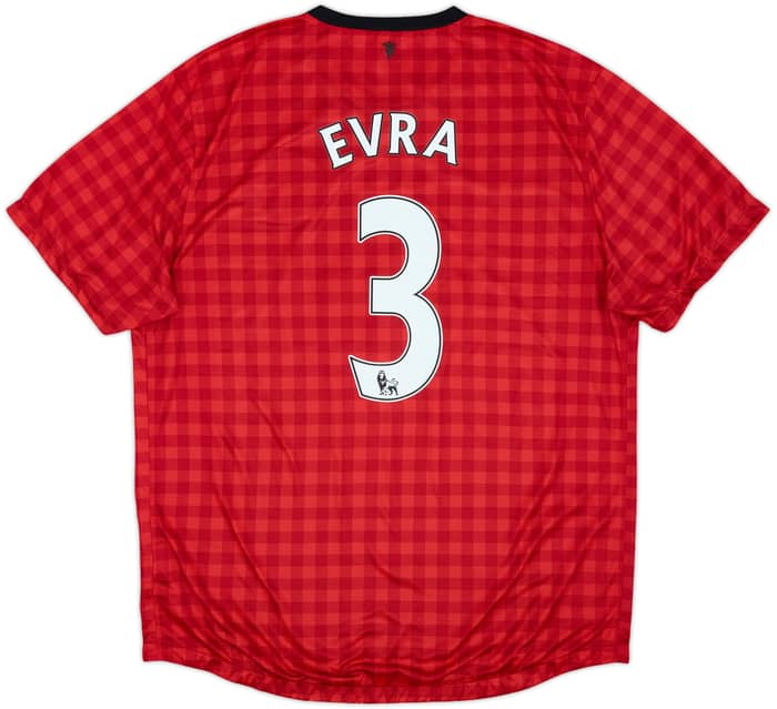 2012-13 Manchester United Home Shirt Evra #3 - 8/10 - (XL)