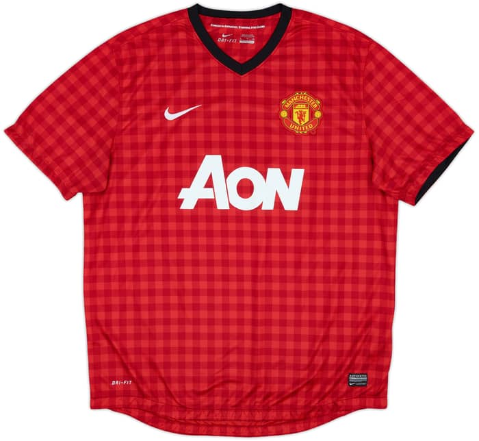 2012-13 Manchester United Home Shirt Evra #3 - 8/10 - (XL)
