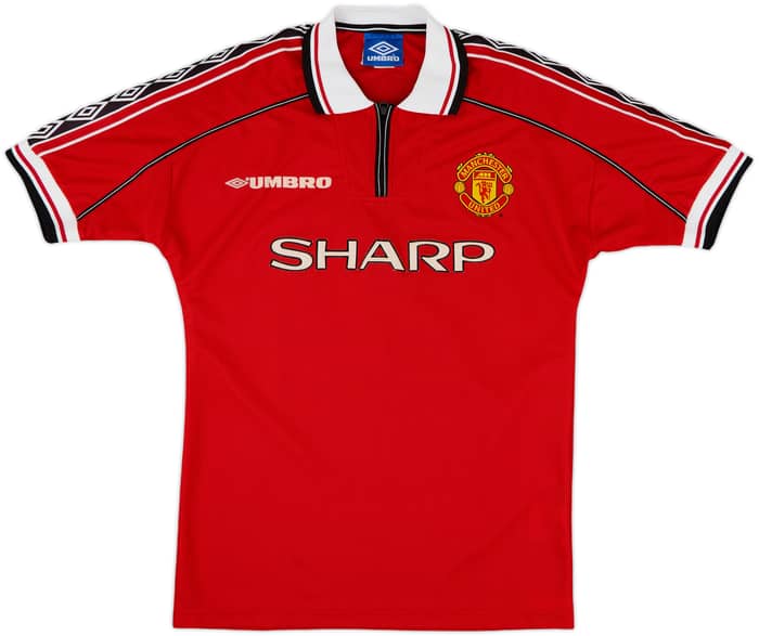 1998-00 Manchester United Home Shirt Beckham #7 - 9/10 - (L)
