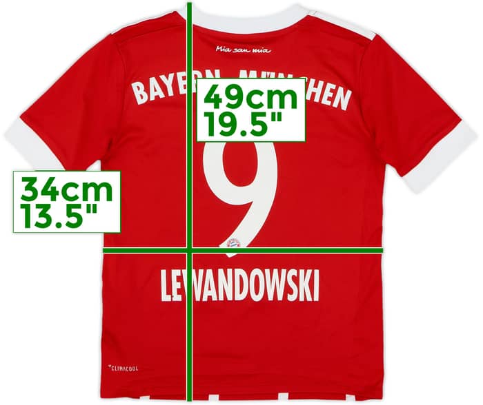 2017-18 Bayern Munich Home Shirt Lewandowski #9 - 8/10 - (S.Boys)