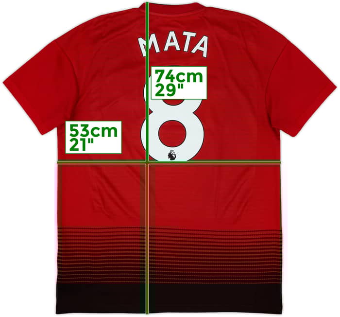 2018-19 Manchester United Home Shirt Mata #8 - 9/10 - (M)