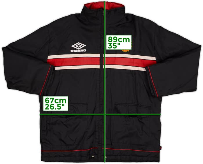 1998-99 Manchester United Umbro Padded Bench Coat - 6/10 - (XL)