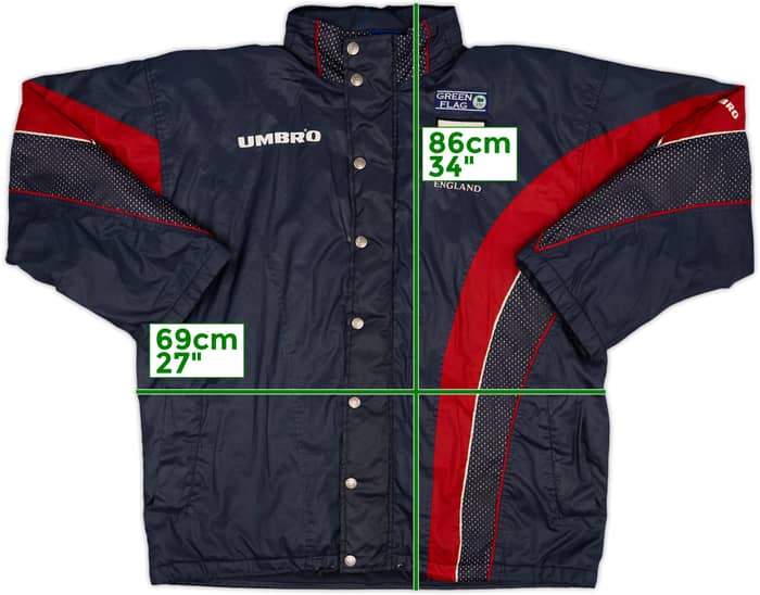 1998-00 England Umbro Padded Bench Coat - 8/10 - (L)