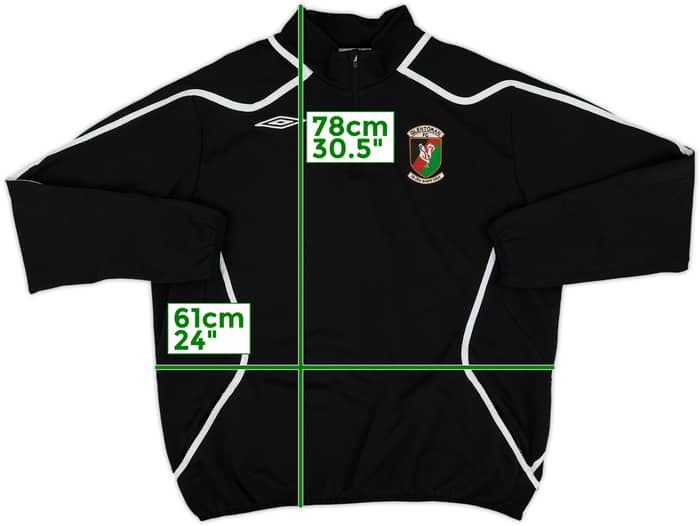 2007-08 Glentoran Umbro 1/4 Zip Drill Top - 6/10 - (XXL)