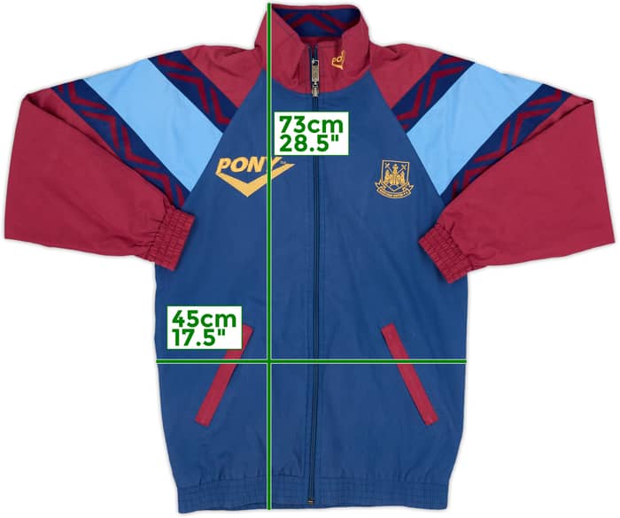 1995-97 West Ham Pony Track Jacket - 8/10 - (M.Boys)