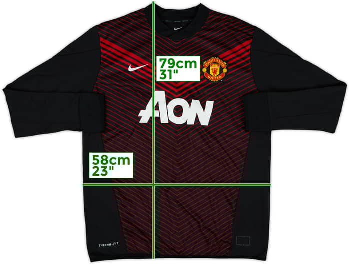 2013-14 Manchester United Nike Drill Top - 8/10 - (XL)