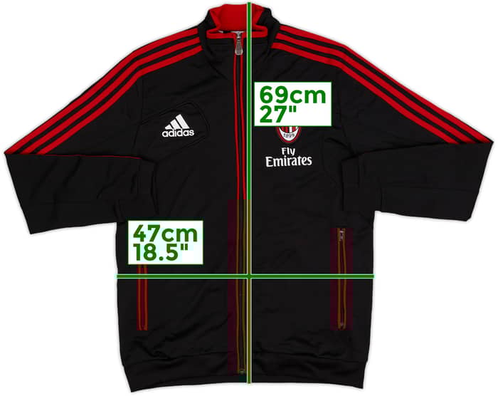 2012-13 AC Milan adidas Track Jacket - 8/10 - (L.Boys)