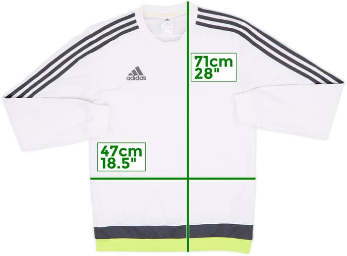 2015-16 Real Madrid adidas Sweat Top - 8/10 - (S)