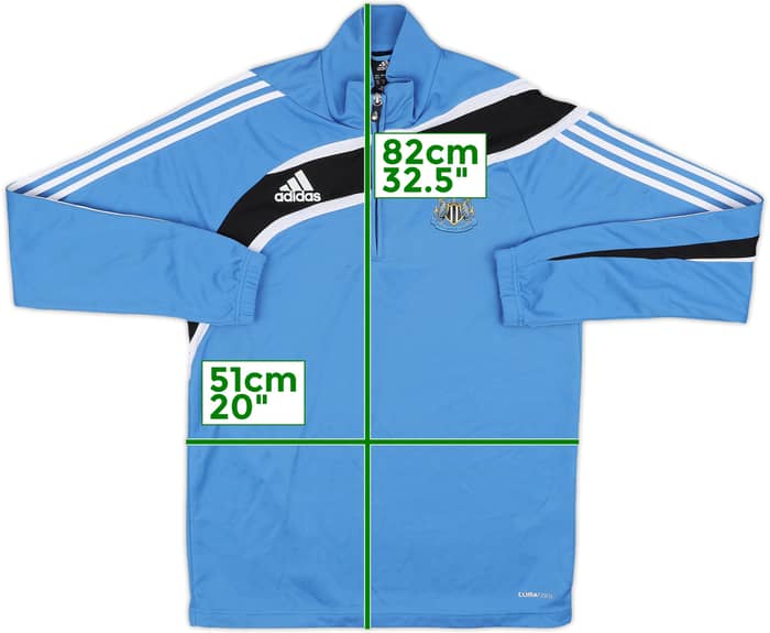 2009-10 Newcastle United adidas 1/4 Zip Training Top - 8/10 - (M)