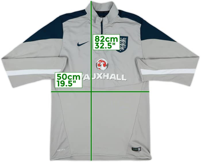 2014-16 England Nike 1/4 Zip Drill Top - 9/10 - (M)