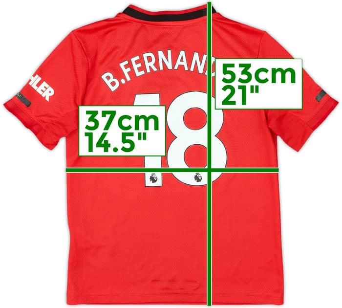 2019-20 Manchester United Camiseta Local B.Fernandes #18 - 8/10 - (S. Niños)