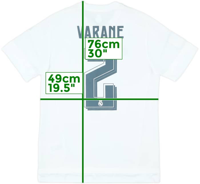 2015-16 Real Madrid Home Shirt Varane #2 (M)