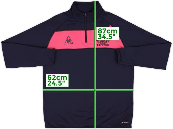 2009-10 Everton Le Coq Sportif 1/4 Zip Drill Top - 9/10 - (L)