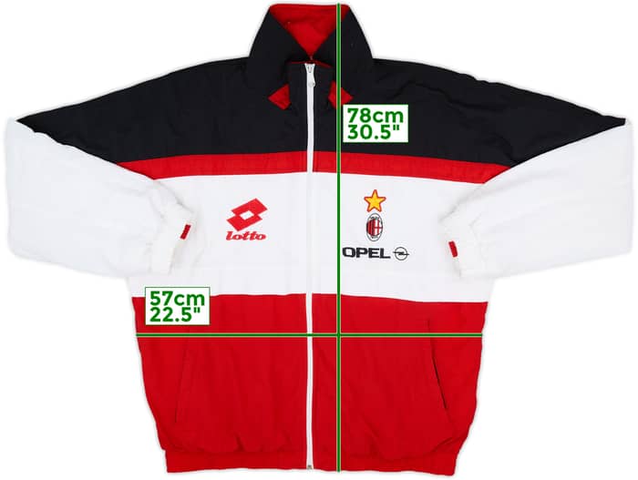 1995-96 AC Milan Lotto Track Jacket - 8/10 - (L)