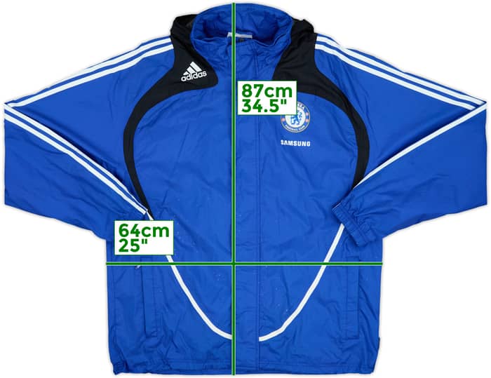 2008-09 Chelsea adidas Hooded Rain Jacket - 8/10 - (L/XL)
