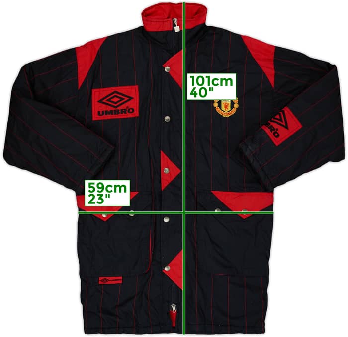 1994-95 Manchester United Umbro Padded Bench Coat - 8/10 - (S)