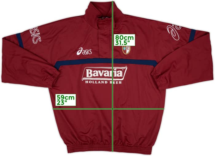 2001-02 Torino Asics 1/4 Zip Training Top - 8/10 - (XXL)