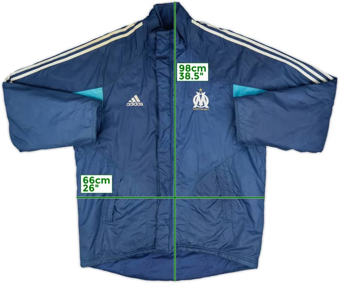 2004-05 Olympique Marseille adidas Padded Bench Coat - 8/10 - (L/XL)