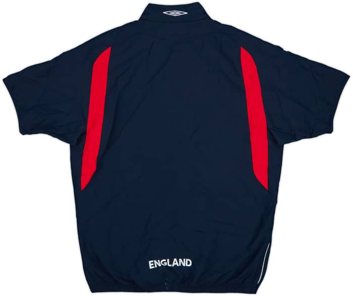2006-08 England Umbro 1/4 Zip S/S Drill Top - 7/10 - (S)