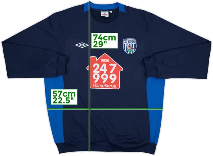 2010-11 West Brom Umbro Sweat Top - 6/10 - (XL)